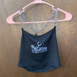 small shein chain crop top